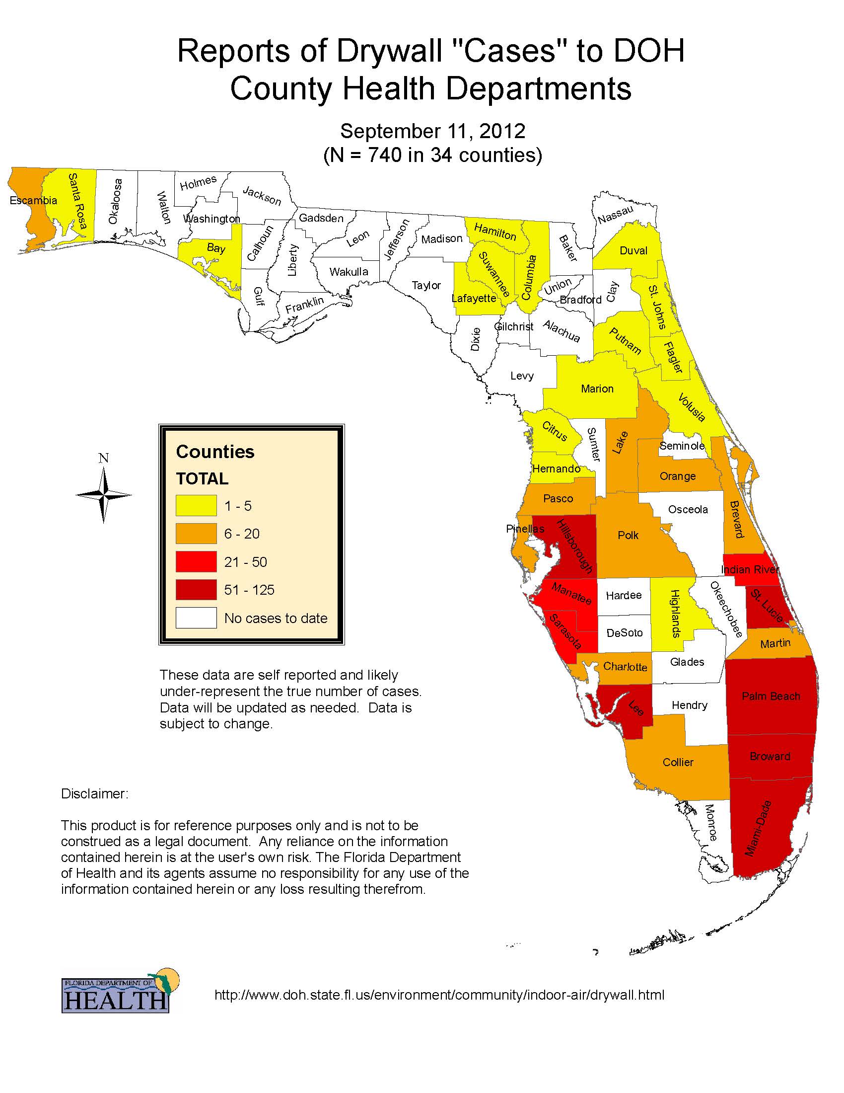 2012 Florida Drywall Map