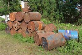 chemical or fuel drums - potential source of site contamination